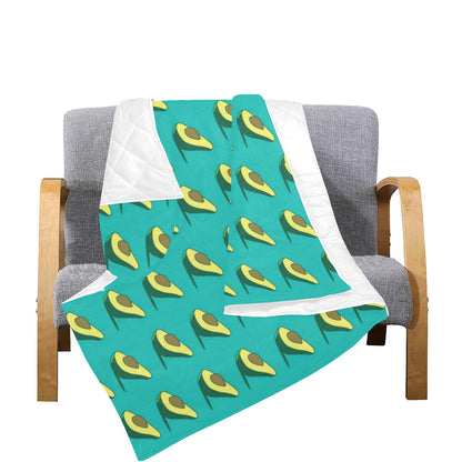 Avocado Pattern Print Design 03 Premium Quilt