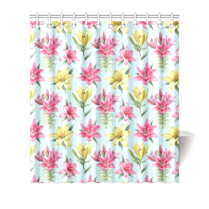 Lily Pattern Print Design LY010 Shower Curtain