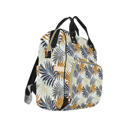 Colorful Tropical Palm Leaves Diaper Bag Backpack