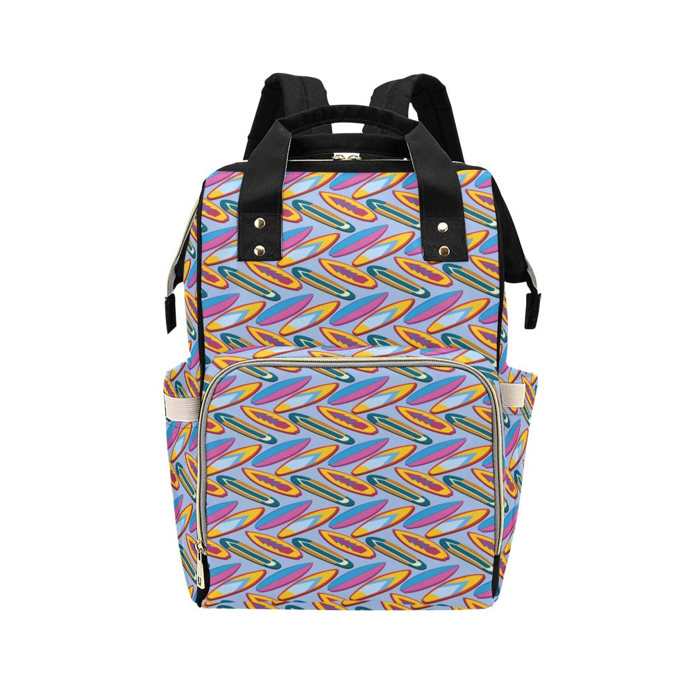 Surfboard Pattern Print Design LKS303 Diaper Bag Backpack
