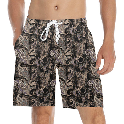 Paisley Mandala Design Print Men's Swim Trunks Beach Shorts