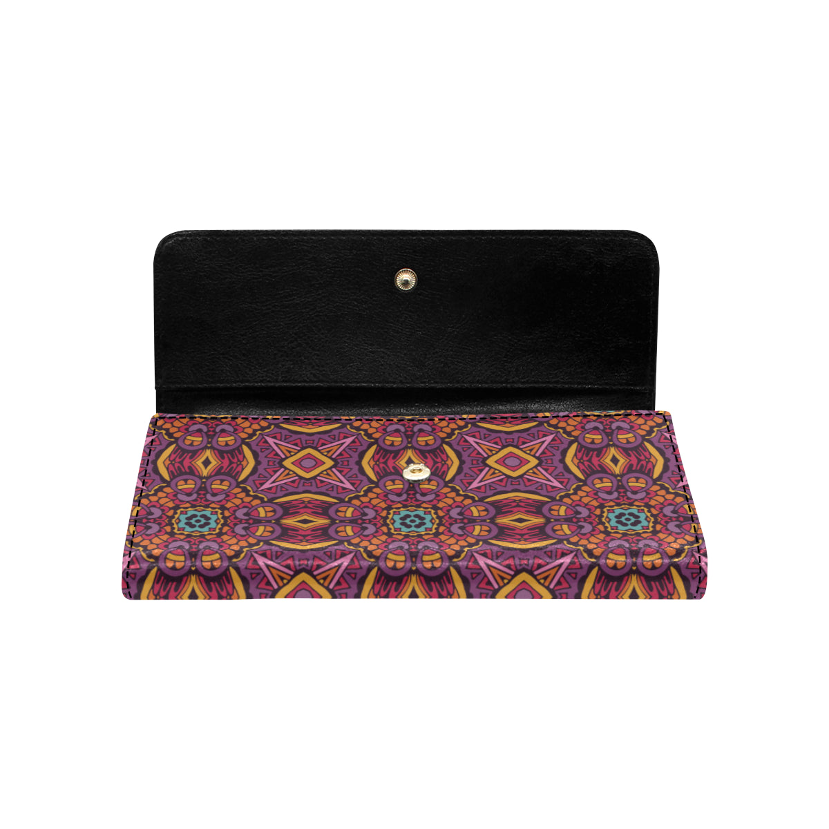 Bohemian Pattern Print Design 10 Women's Trifold Wallet