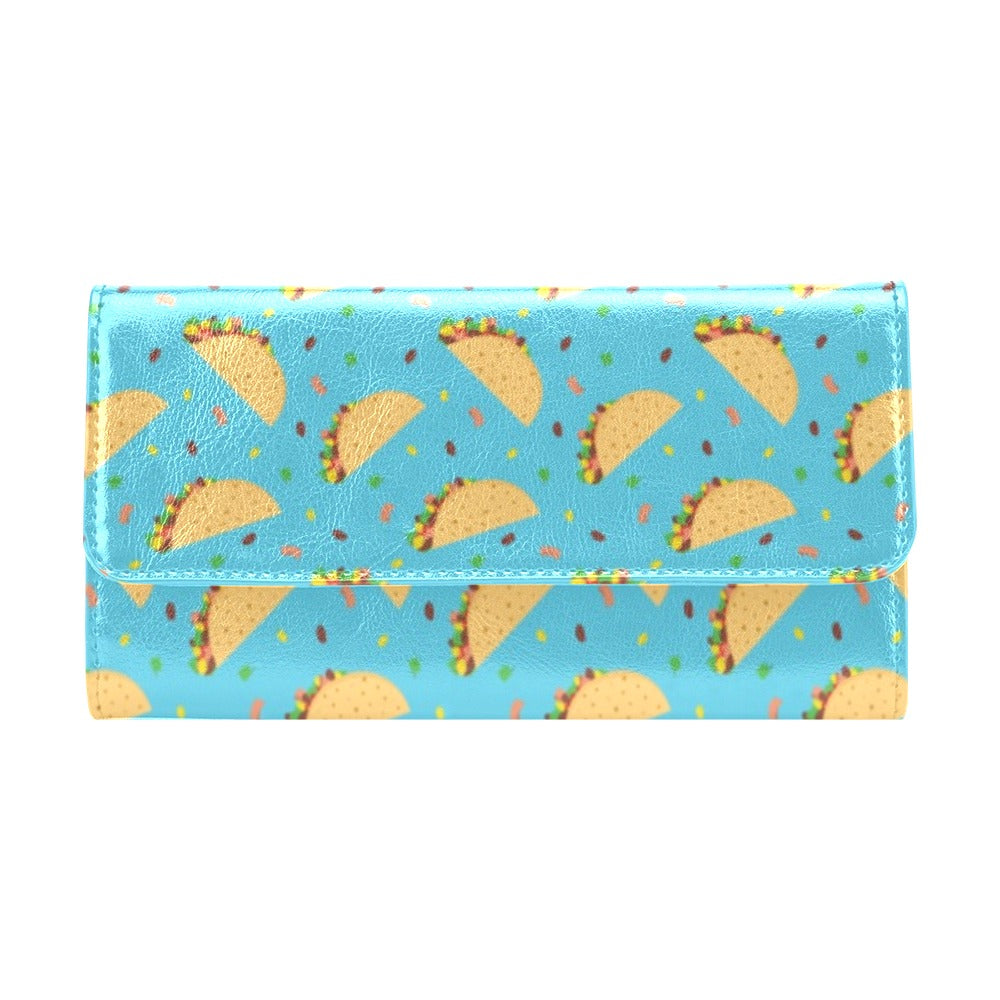 Taco Print Design LKS303 Women's Trifold Wallet