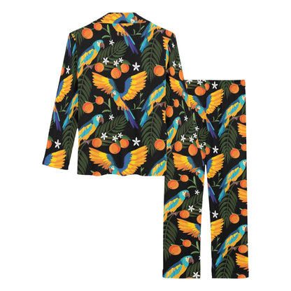 Macaw Pattern Print Design 03 Women's Long Pajama Set