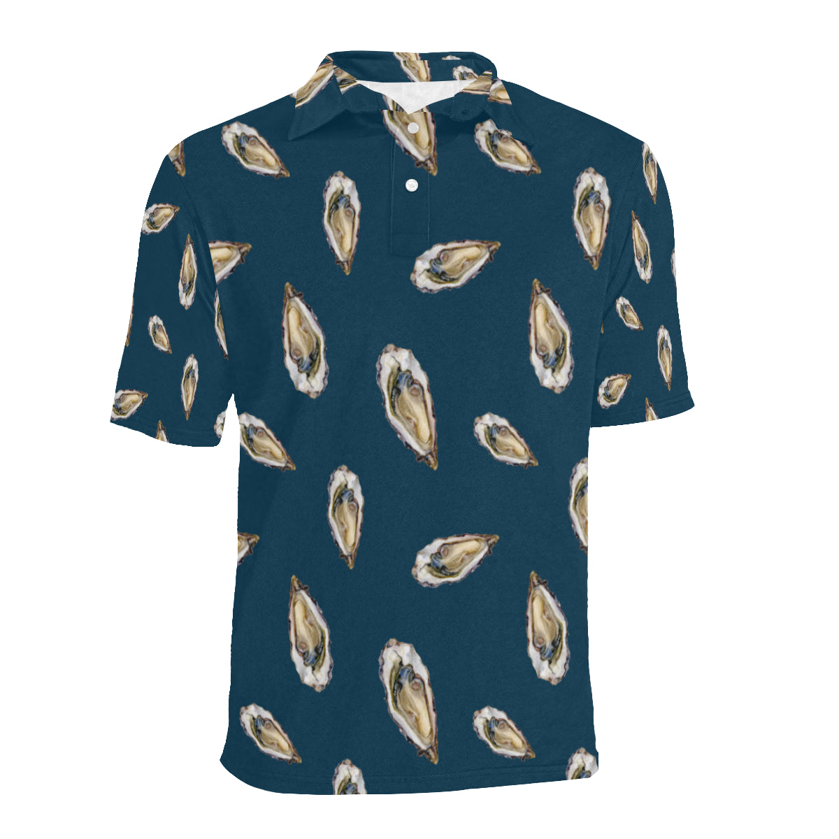 Oyster Pattern Print Design 03 Men Polo Shirt