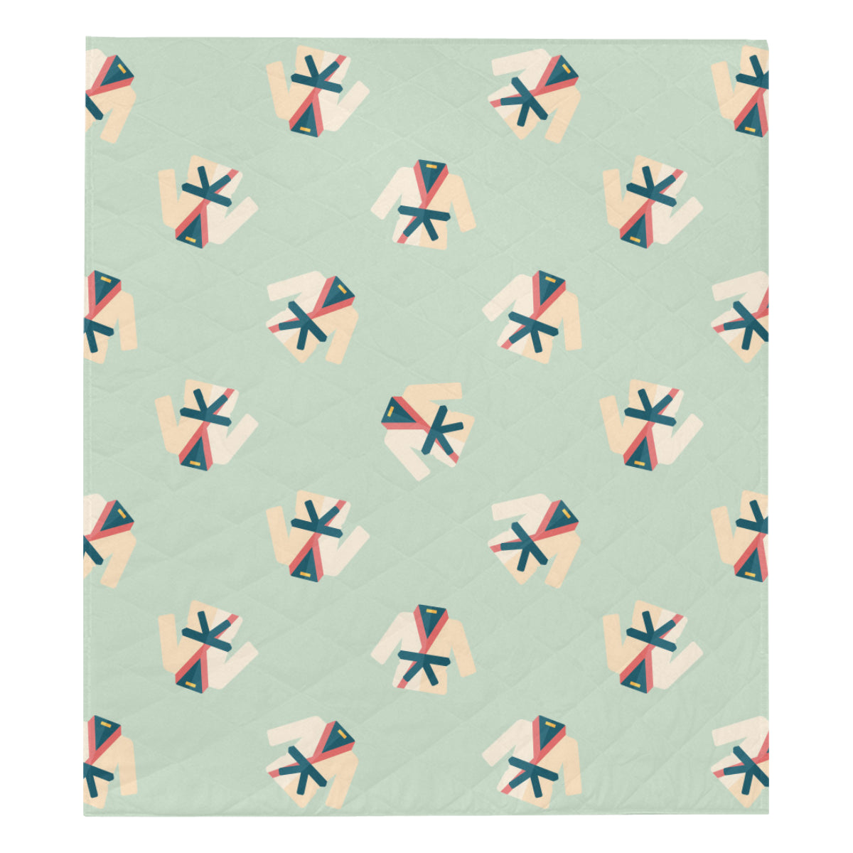 Karate Pattern Print Design 02 Premium Quilt