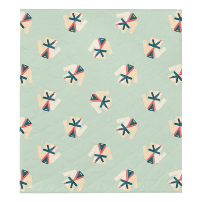 Karate Pattern Print Design 02 Premium Quilt