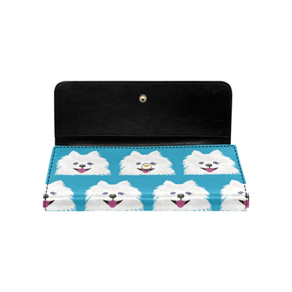 Pomeranians Pattern Print Design A05 Women's Trifold Wallet