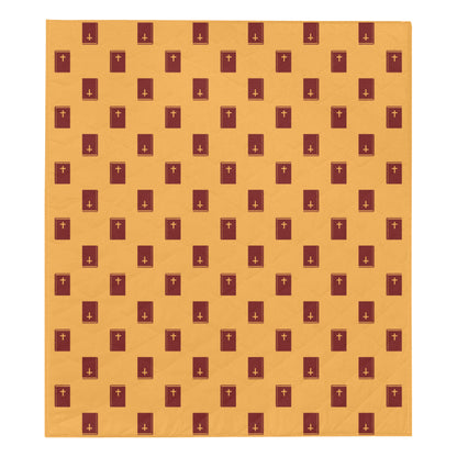 Bible Pattern Print Design 05 Premium Quilt