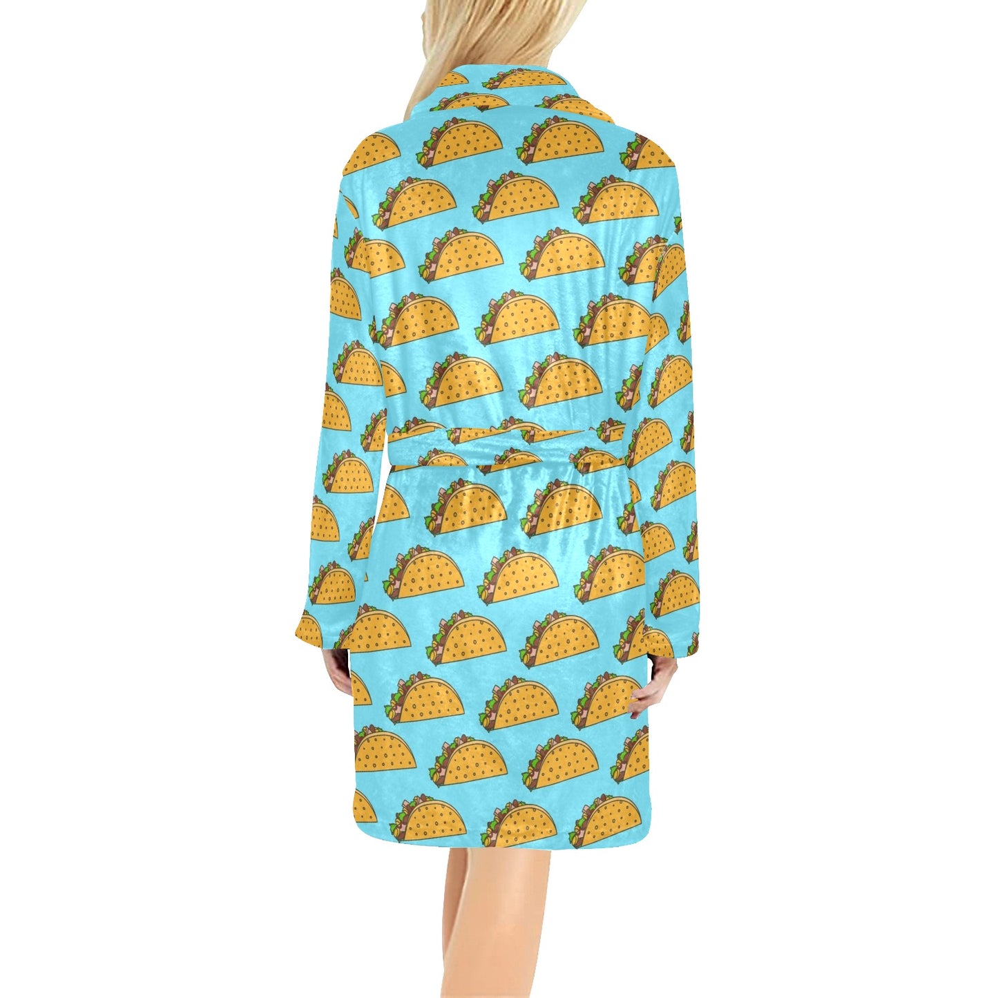 Taco Pattern Print Design TC03 Women's Fleece Robe