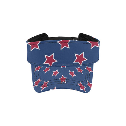 Star Red Blue Print Design LKS301 Unisex Sun Visor