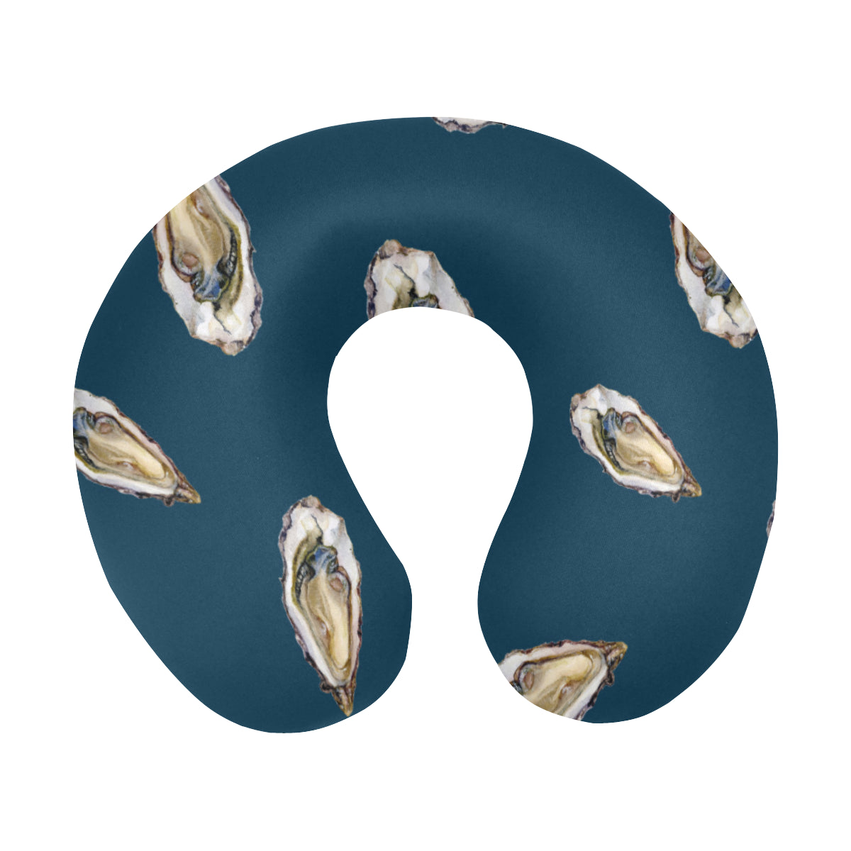 Oyster Pattern Print Design 03 U-Shaped Travel Neck Pillow