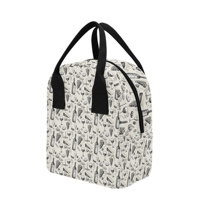 Wine Themed Print Design LKS306 Insulated Lunch Bag
