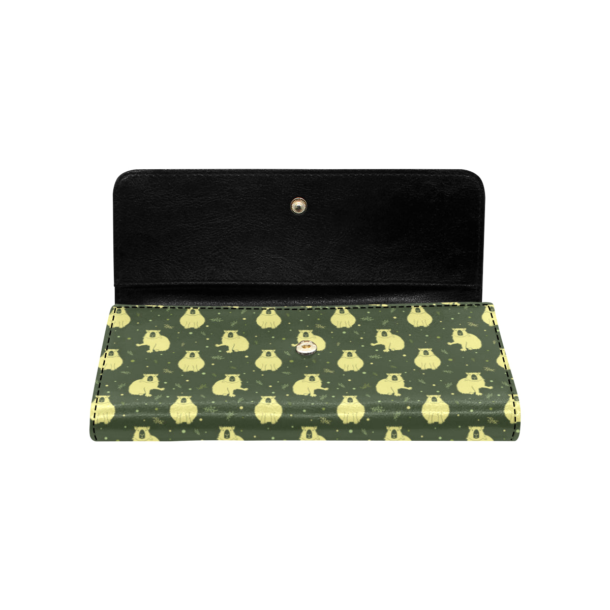 Capybara Pattern Print Design 03 Women's Trifold Wallet
