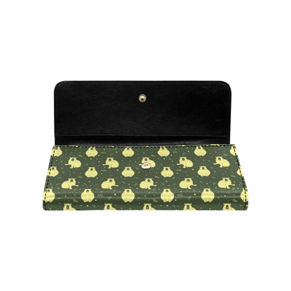 Capybara Pattern Print Design 03 Women's Trifold Wallet