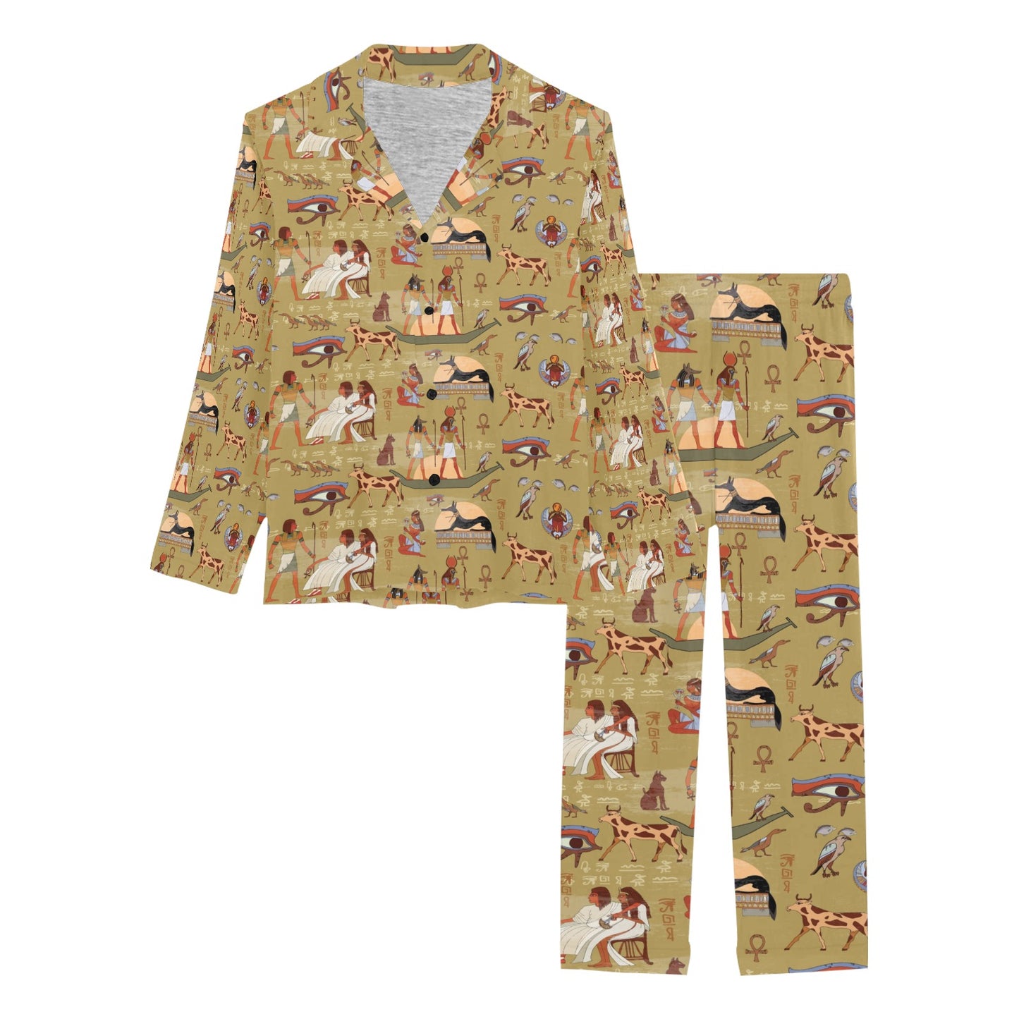 Ancient Greek Classic Pattern Design LKS305 Women's Long Pajama Set