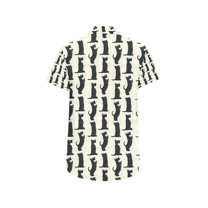 Scottish Terriers Print Design LKS309 Men Short Sleeve Button Up Shirt