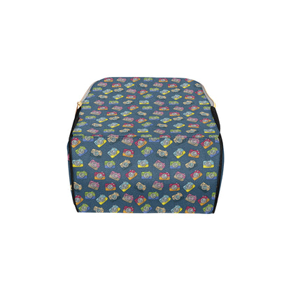 Camera Pattern Print Design 03 Diaper Bag Backpack