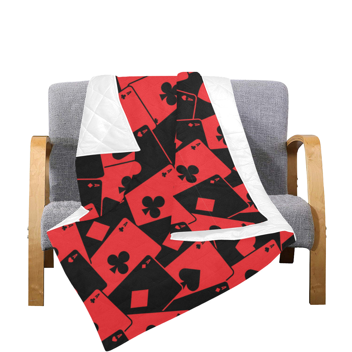 Poker Cards Pattern Print Design A01 Premium Quilt