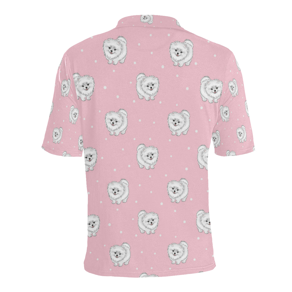 Pomeranians Pattern Print Design A02 Men Polo Shirt