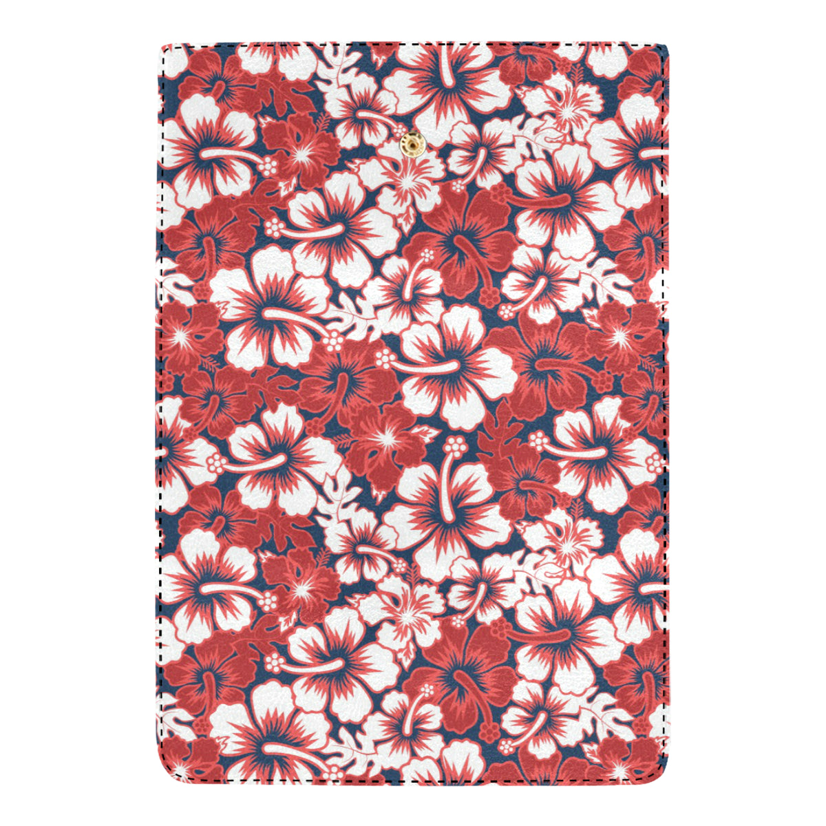 Red Hibiscus Pattern Print Design HB01 Women's Trifold Wallet