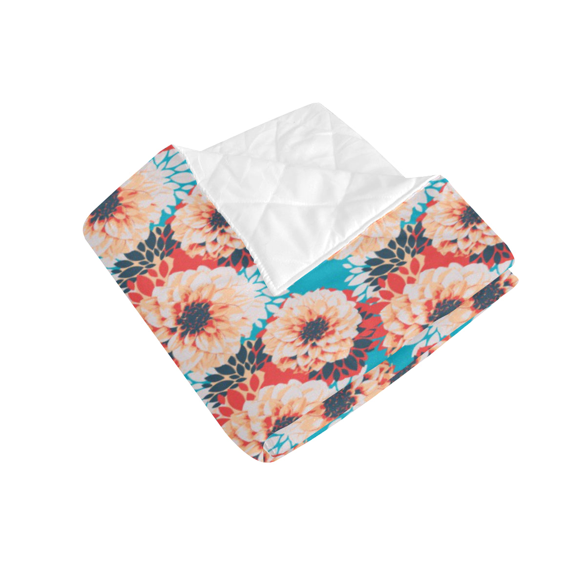 Dahlia Pattern Print Design DH05 Premium Quilt