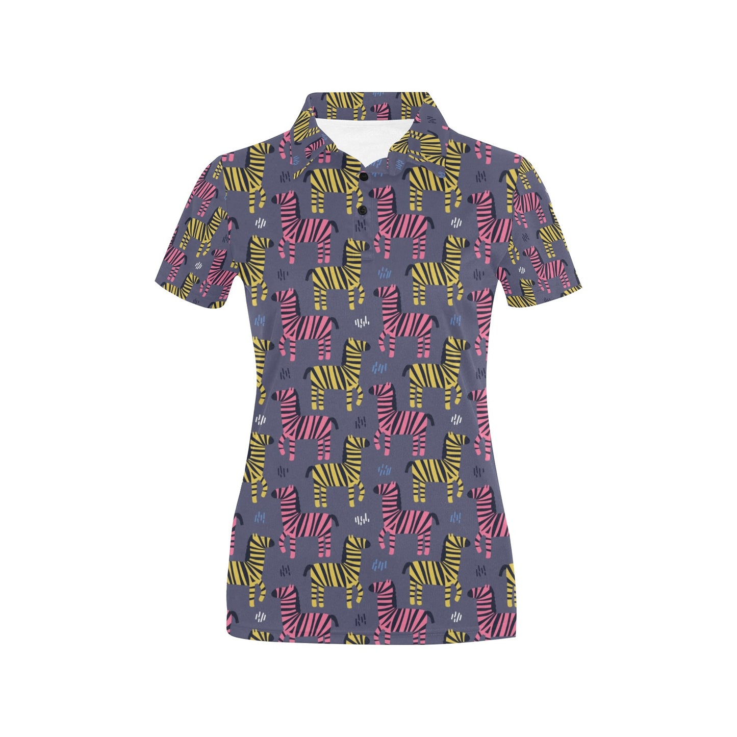 Zebra Print Design LKS303 Women's Polo Shirt