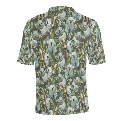 Koala Pattern Design Print Men Polo Shirt