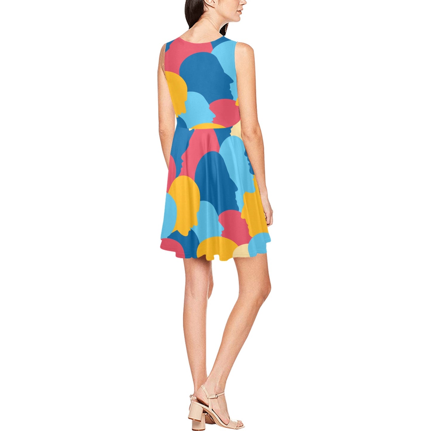 Psychology Pattern Print Design A02 Sleeveless Dress
