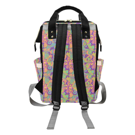 Trippy Print Design LKS306 Diaper Bag Backpack