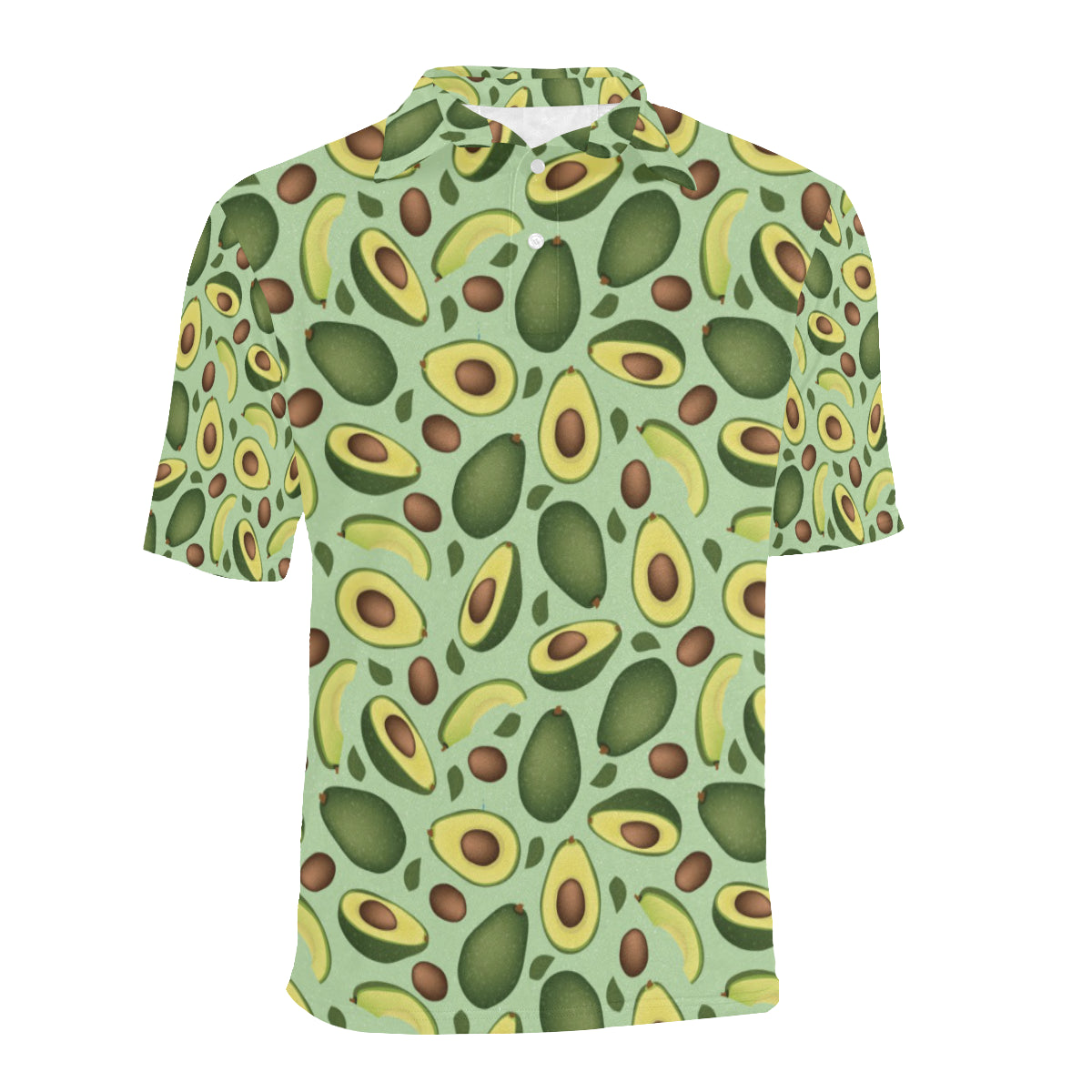 Avocado Pattern Print Design AC01 Men Polo Shirt