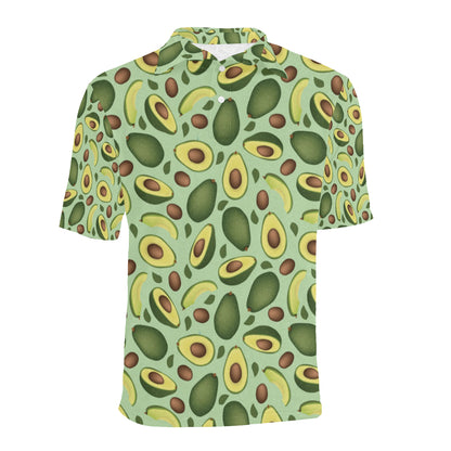 Avocado Pattern Print Design AC01 Men Polo Shirt