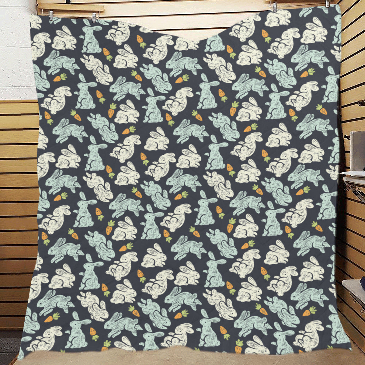 Bunny Pattern Print Design 04 Premium Quilt