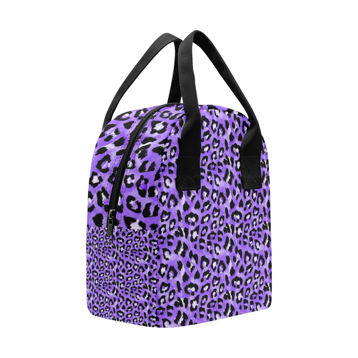 Leopard Purple Skin Print Insulated Lunch Bag