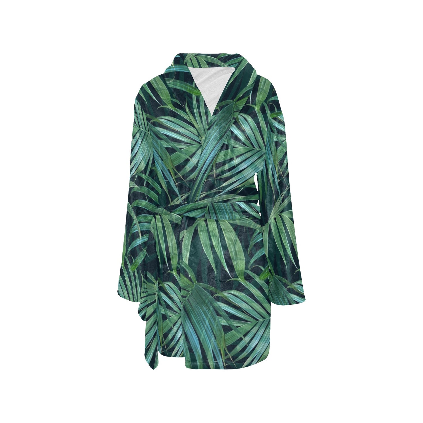 Tropical Flower Pattern Print Design TF011 Women's Fleece Robe