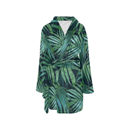 Tropical Flower Pattern Print Design TF011 Women's Fleece Robe