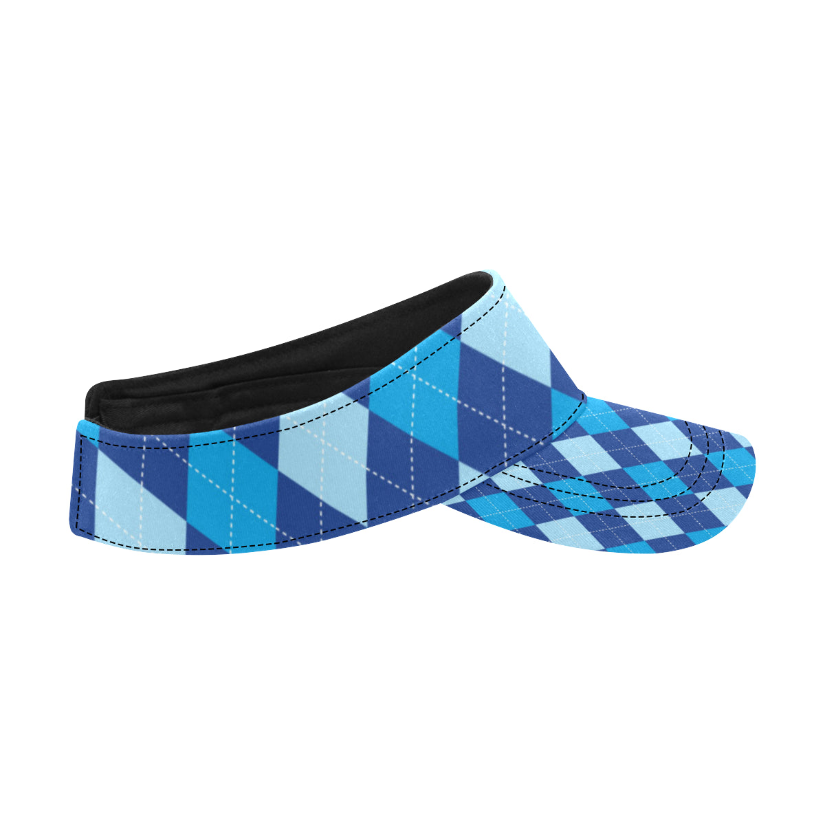 Argyle Blue Pattern Print Design 02 Unisex Sun Visor