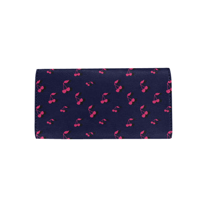 Cherry Pattern Print Design 02 Women's Trifold Wallet
