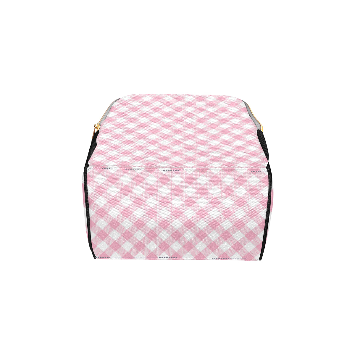 Gingham Pink Pattern Print Design 02 Diaper Bag Backpack