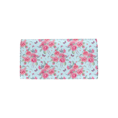 Camellia Pattern Print Design 01 Women's Trifold Wallet