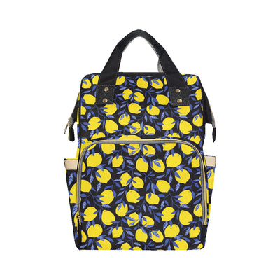 Lemon Pattern Print Design LM01 Diaper Bag Backpack