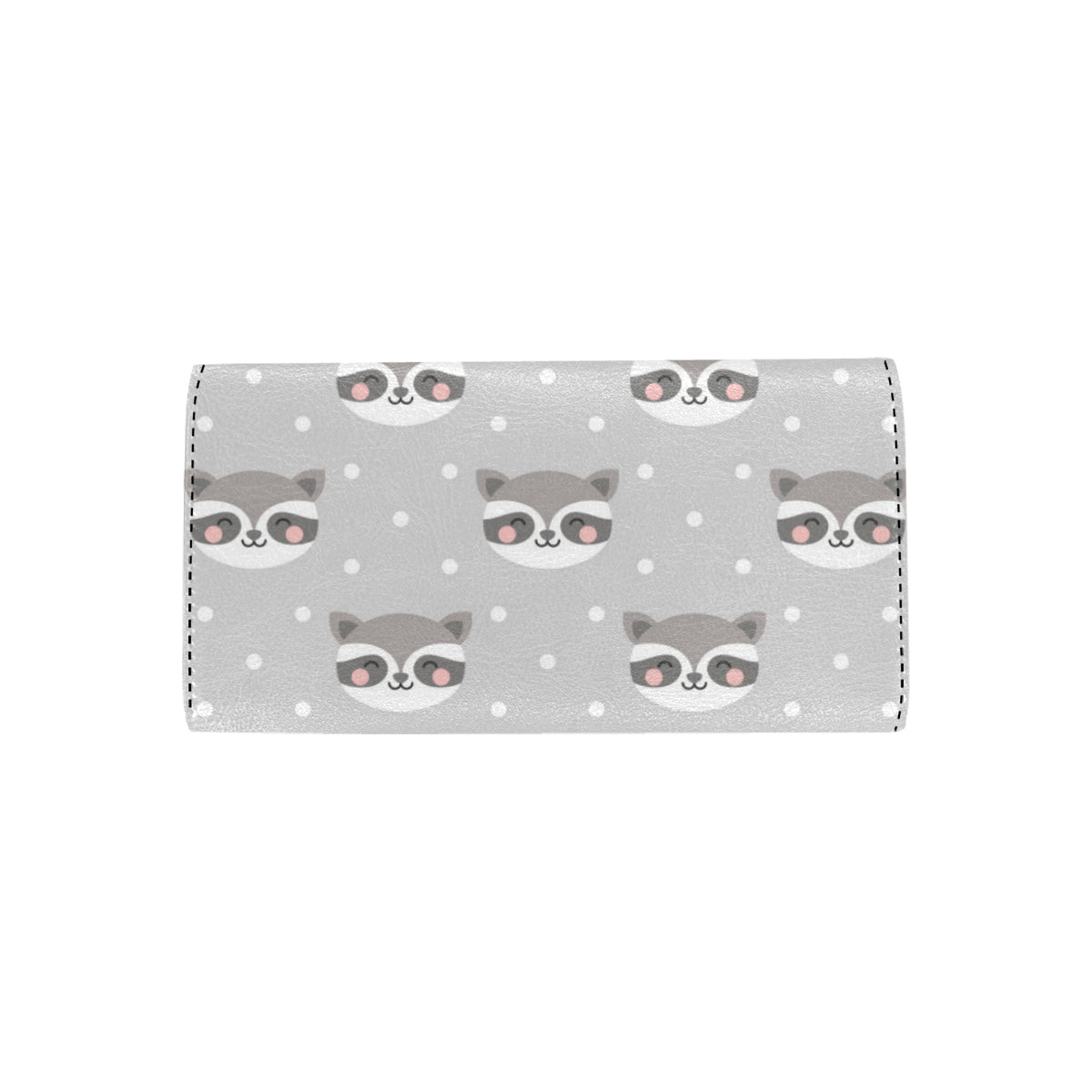 Raccoon Pattern Print Design A04 Women's Trifold Wallet