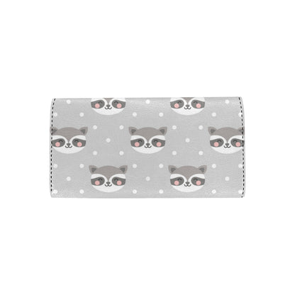 Raccoon Pattern Print Design A04 Women's Trifold Wallet