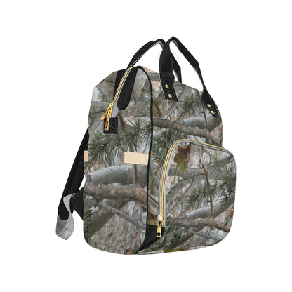 Camo Realistic Tree Forest Pattern Diaper Bag Backpack