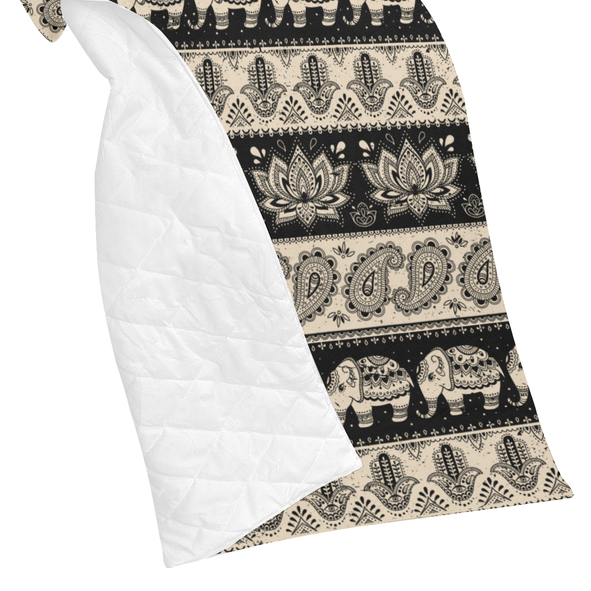 Elephant Hansa Lotus Pattern Premium Quilt