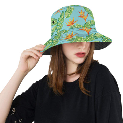 Bird Of Paradise Pattern Print Design BOP04 Unisex Bucket Hat