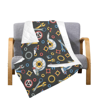 Mechanic Pattern Print Design 01 Premium Quilt