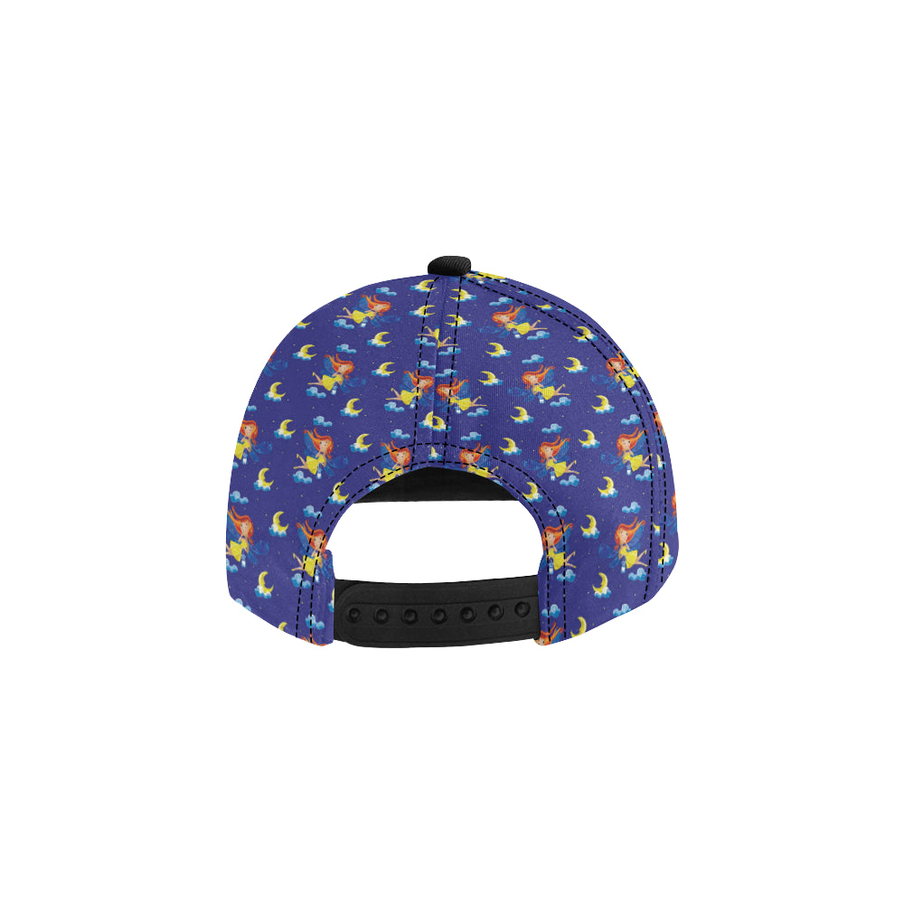 Fairy with Moon Print Pattern Snapback Cap
