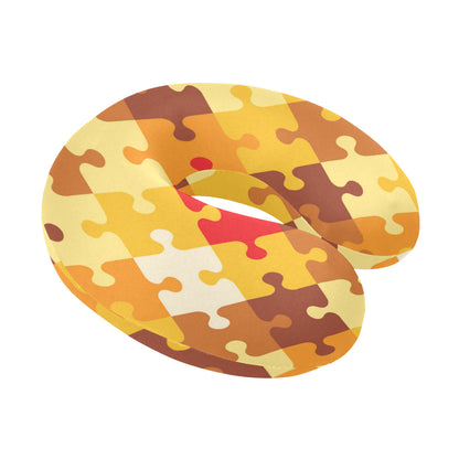 Puzzle Pattern Print Design A01 U-Shaped Travel Neck Pillow