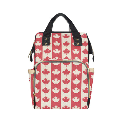 Maple Leaf Pattern Print Design 02 Diaper Bag Backpack